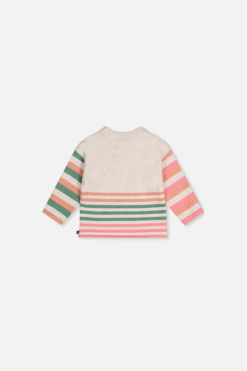 Baby Knitted Stripe Sweater Off-White