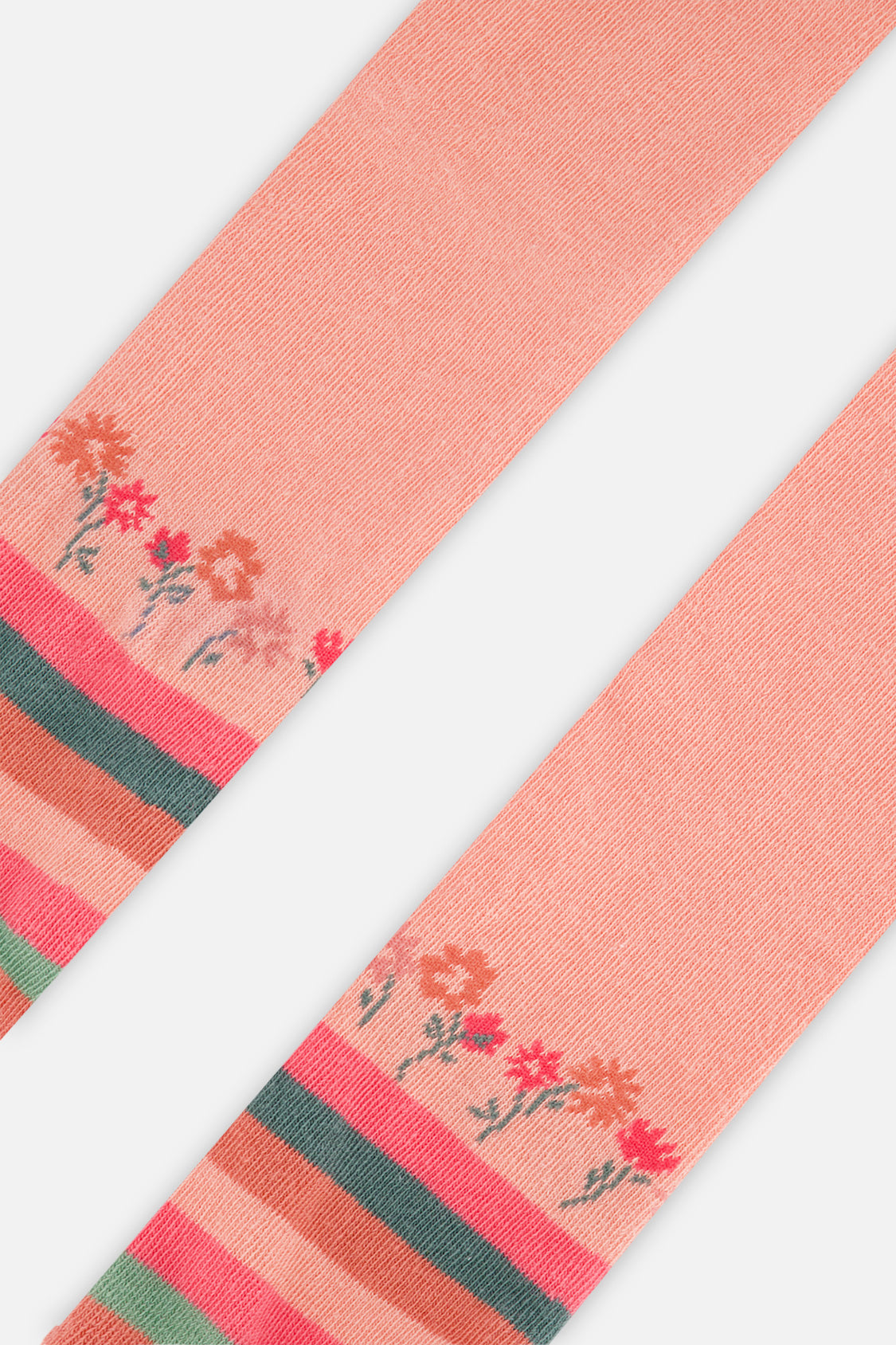 Collants en tricot rose très pâle et vert pour bébé