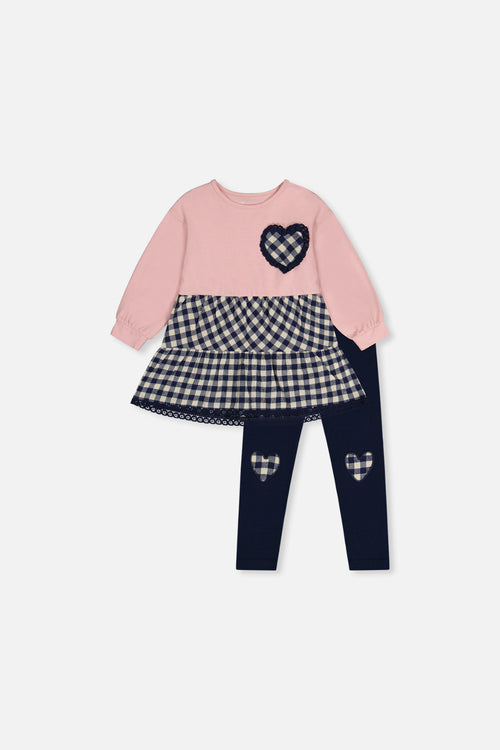 Baby Tunic And Leggings Set Pale Dusty Pink