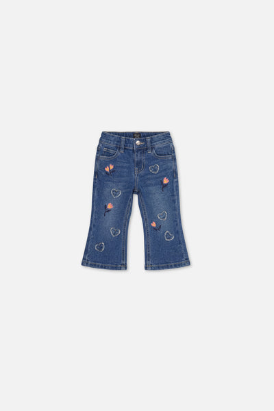 Baby Boot Leg Jeans Navy Blue Denim