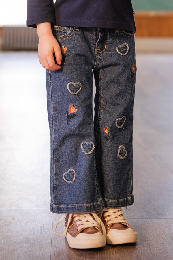 Bootcut-Jeans Navyblauer Denim