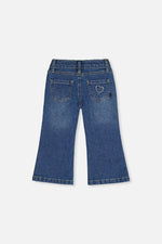 Bootcut-Jeans Navyblauer Denim
