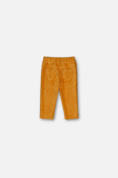 Baby Stretch Velour Treggings Yellow