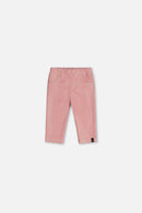 Baby-Stretch-Velours-Treggings in blassem staubigem Rosa