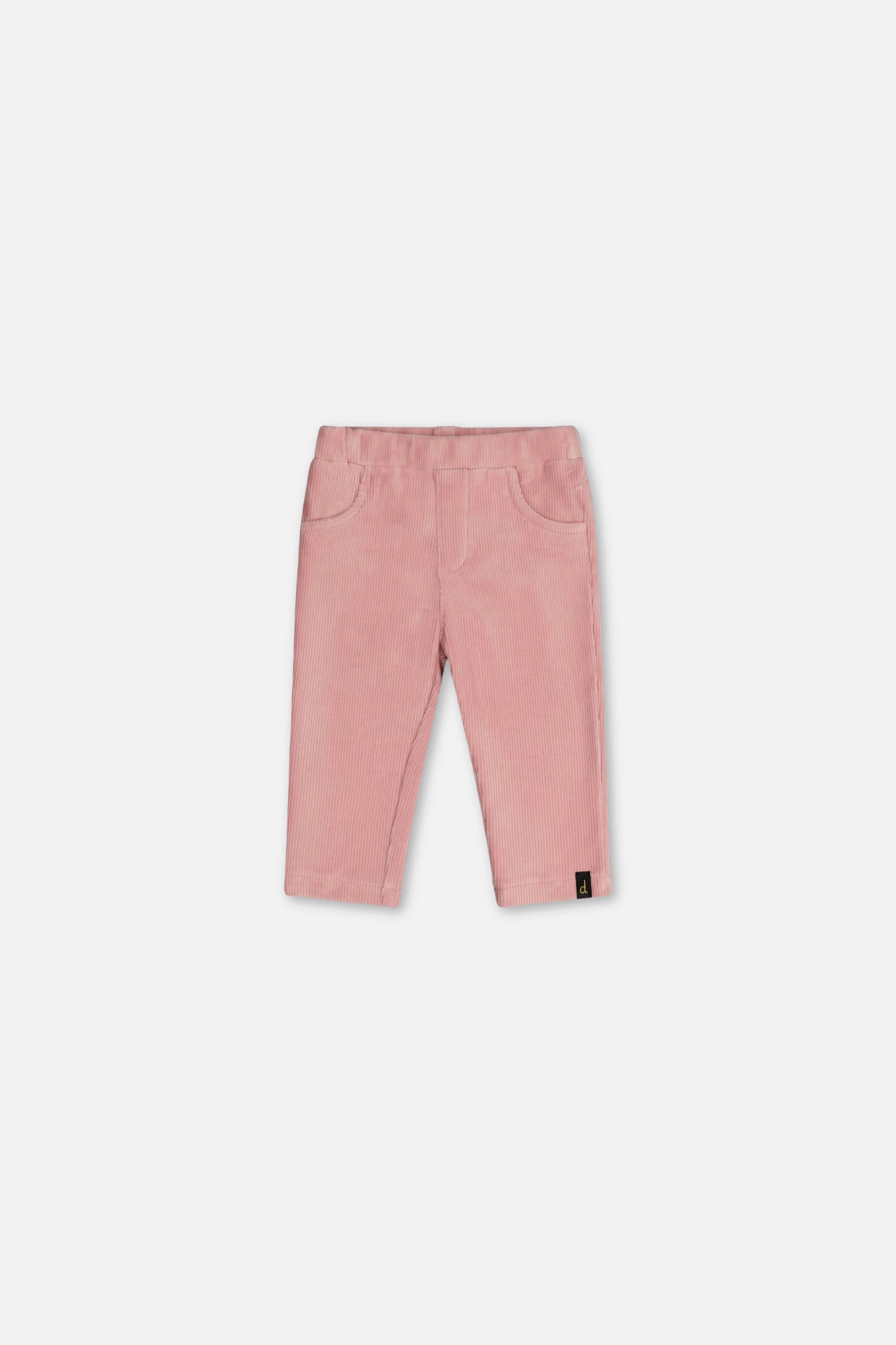 Baby-Stretch-Velours-Treggings in blassem staubigem Rosa