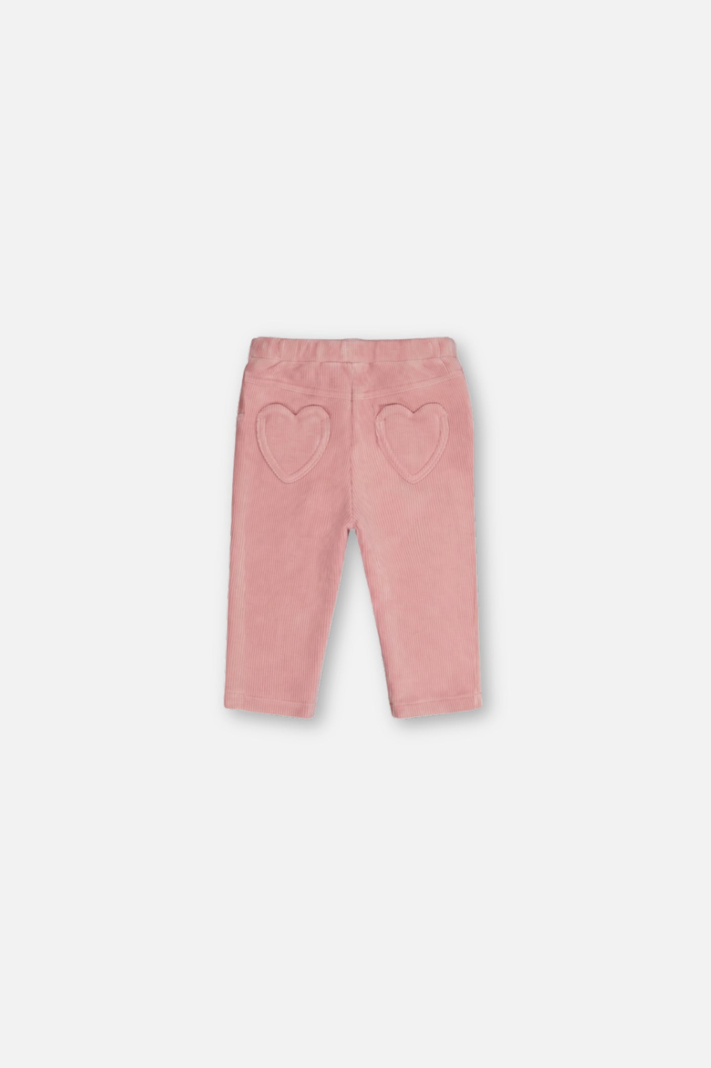 Baby-Stretch-Velours-Treggings in blassem staubigem Rosa