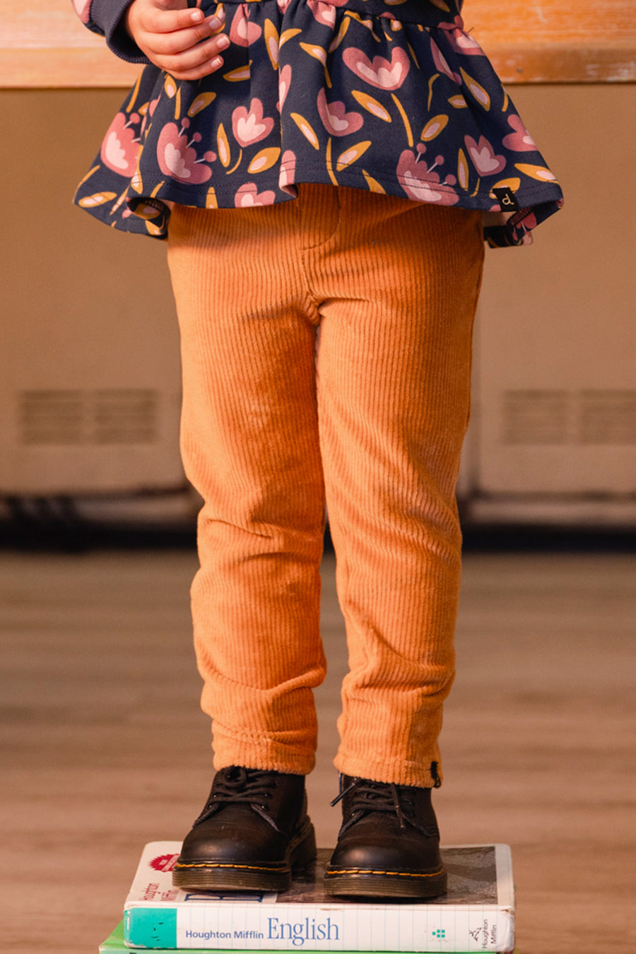 Stretch Velour Treggings Yellow