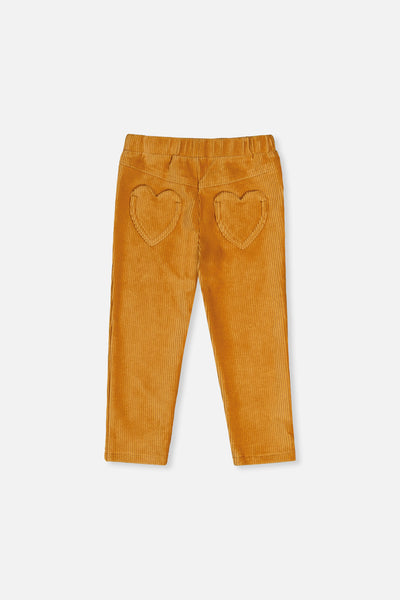 Stretch Velour Treggings Yellow