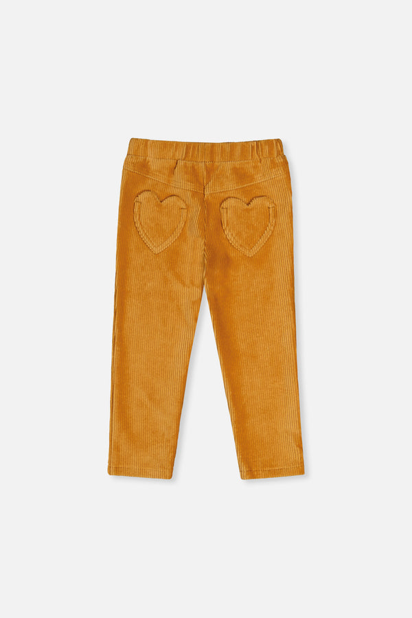 Stretch Velour Treggings Yellow
