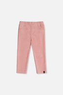 Stretch Velour Treggings Pale Dusty Pink