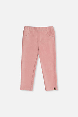 Stretch Velour Treggings Pale Dusty Pink