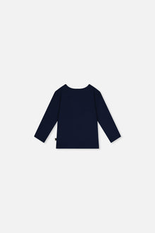 Baby Bio-Baumwoll-T-Shirt Royalblau und Pink