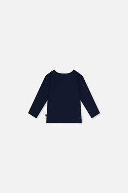 Baby Bio-Baumwoll-T-Shirt Royalblau und Pink