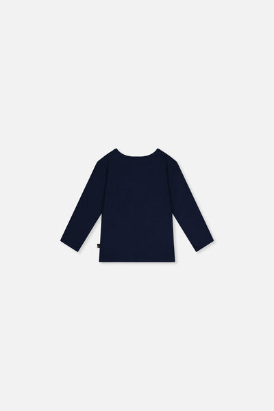 Baby Bio-Baumwoll-T-Shirt Royalblau und Pink