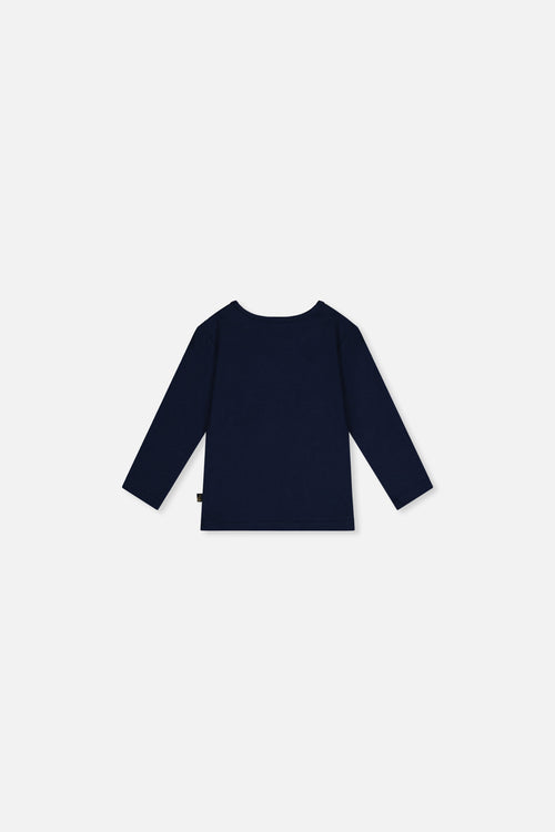 Baby Organic Cotton T-Shirt Royal Blue And Pink