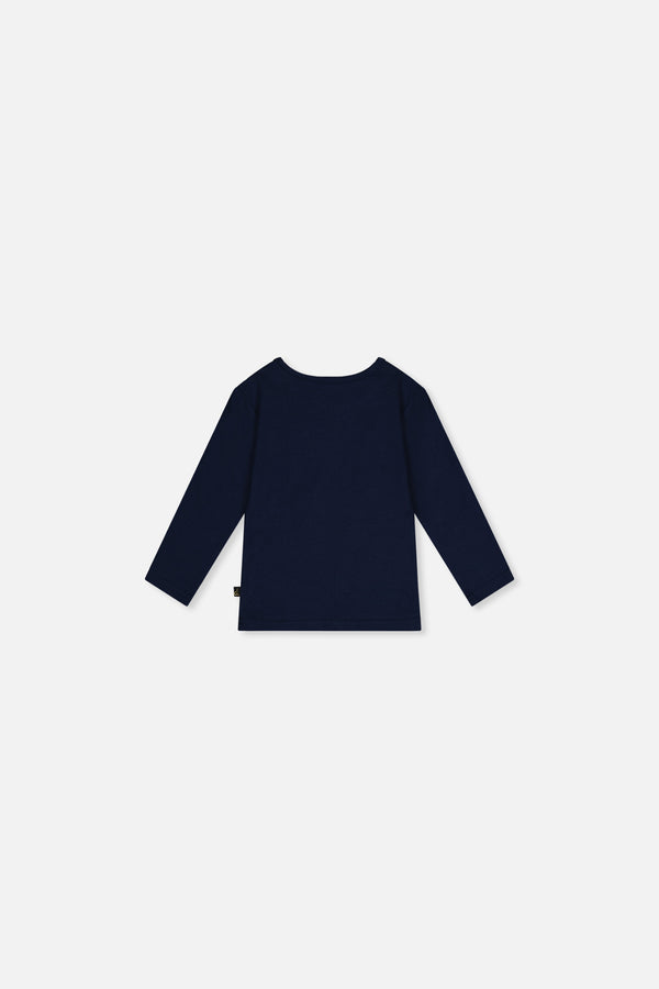 Baby Bio-Baumwoll-T-Shirt Royalblau und Pink