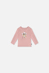 Baby Bio-Baumwoll-T-Shirt in blassem Staubrosa