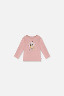 Baby Bio-Baumwoll-T-Shirt in blassem Staubrosa
