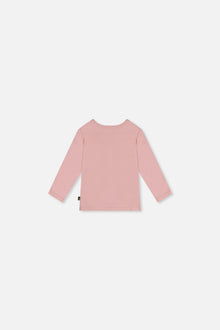 Baby Bio-Baumwoll-T-Shirt in blassem Staubrosa