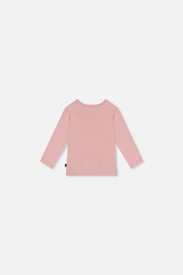 Baby Bio-Baumwoll-T-Shirt in blassem Staubrosa