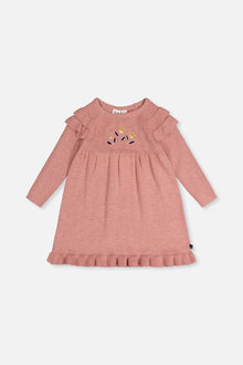 Robe en tricot rose