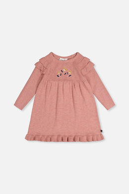 Robe en tricot rose