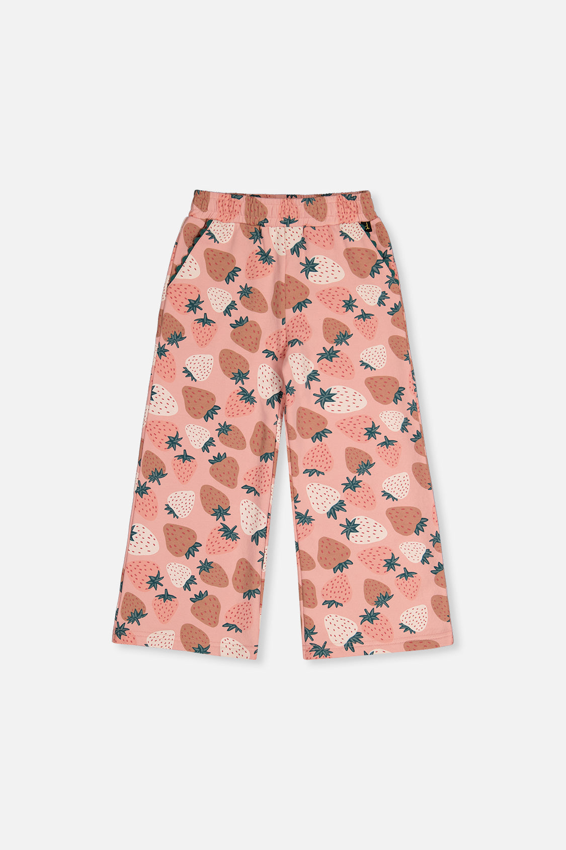 Wide Leg Sweatpants Pink Strawberry Print - J20G21_2J257