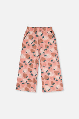 Wide Leg Sweatpants Pink Strawberry Print - J20G21_2J257