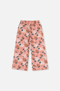 Wide Leg Sweatpants Pink Strawberry Print - J20G21_2J257