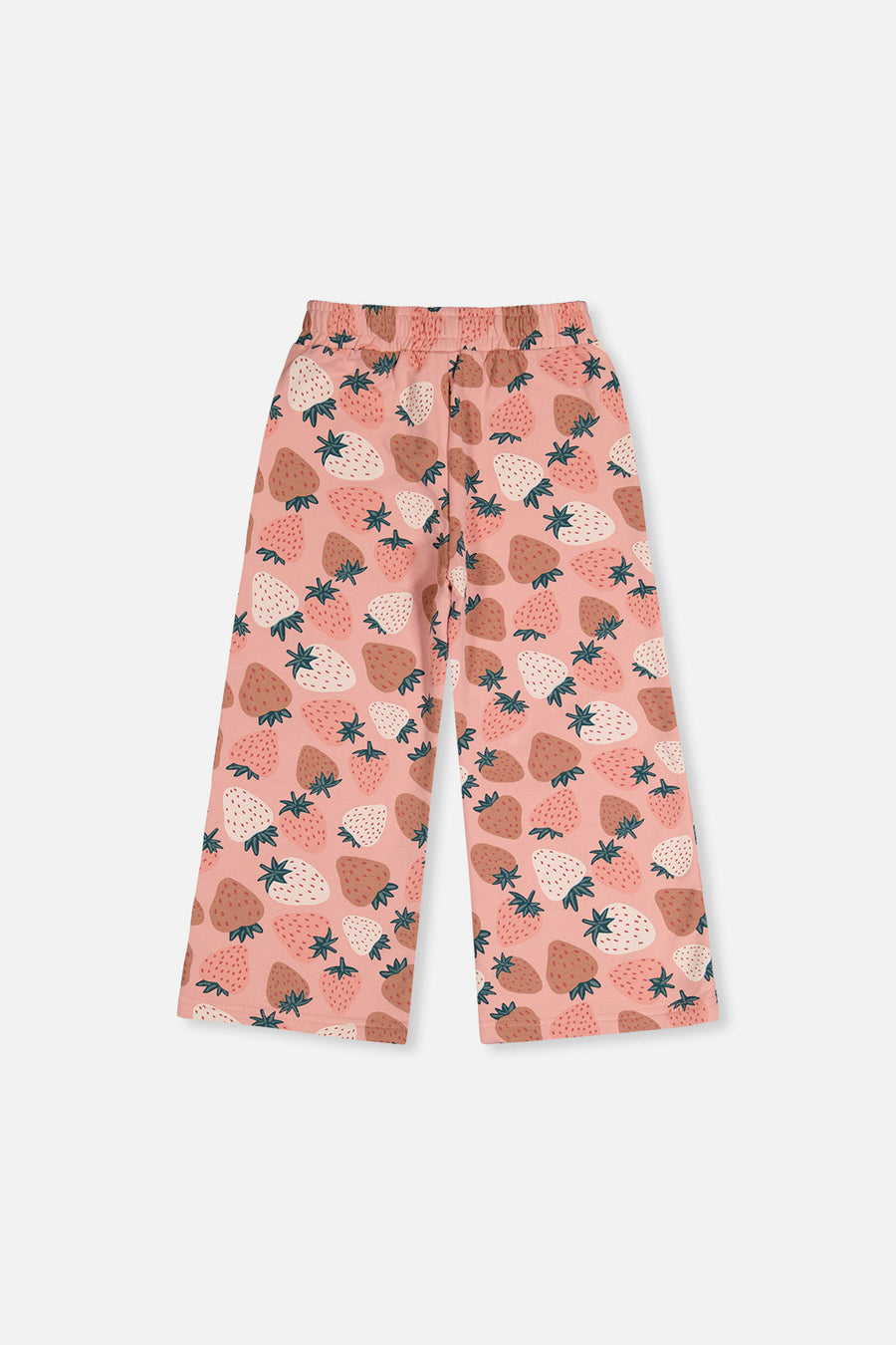 Wide Leg Sweatpants Pink Strawberry Print - J20G21_2J257