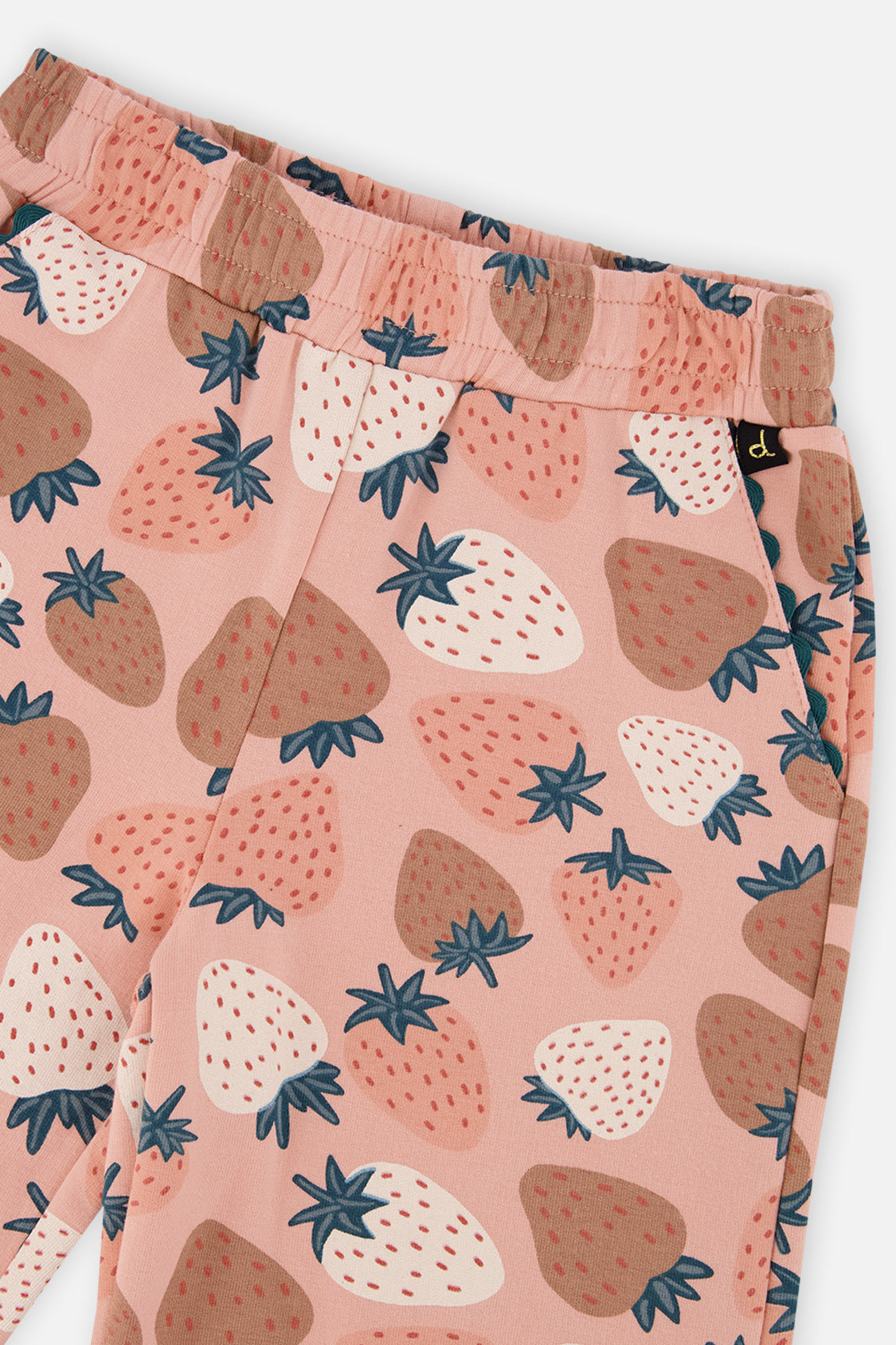 Wide Leg Sweatpants Pink Strawberry Print - J20G21_2J257