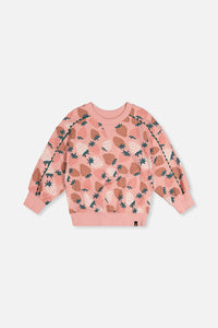 Sweatshirt Pink Strawberry Print - J20G30_2J257