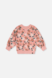 Sweatshirt Pink Strawberry Print - J20G30_2J257