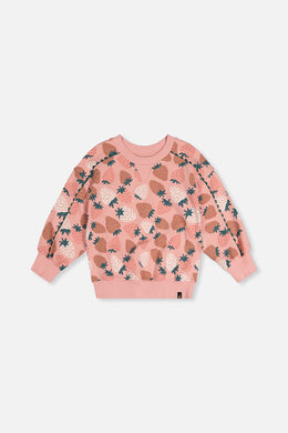 Sweatshirt Pink Strawberry Print - J20G30_2J257