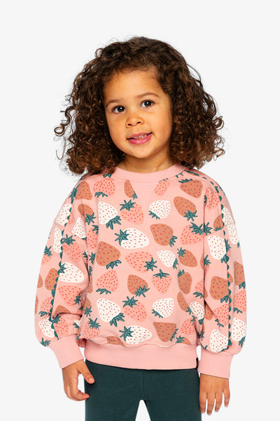 Sweatshirt Pink Strawberry Print - J20G30_2J257