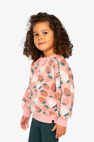 Sweatshirt Pink Strawberry Print - J20G30_2J257
