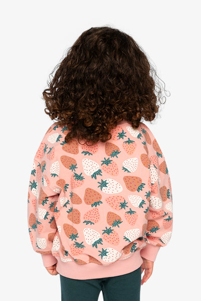 Sweatshirt Pink Strawberry Print - J20G30_2J257