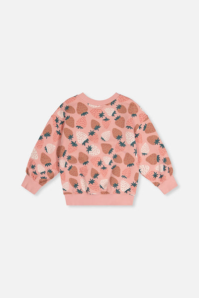 Sweatshirt Pink Strawberry Print - J20G30_2J257