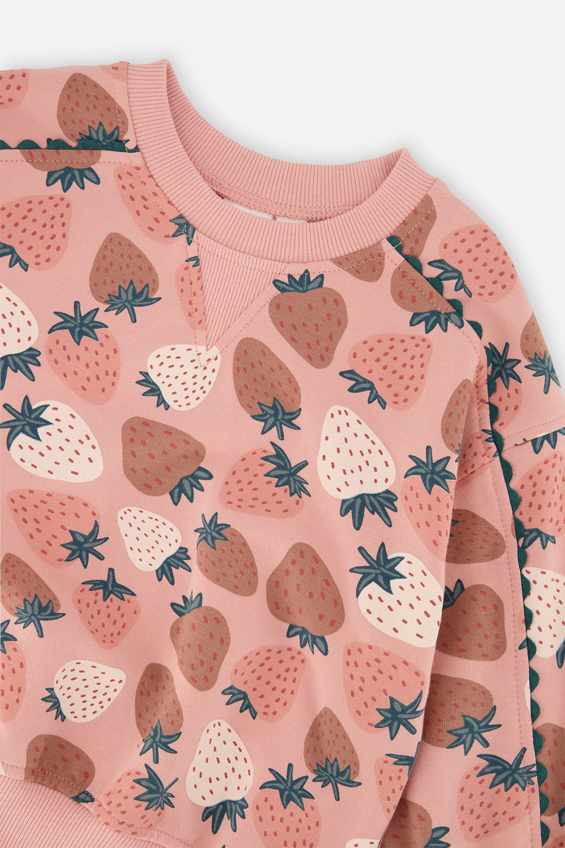 Sweatshirt Pink Strawberry Print - J20G30_2J257