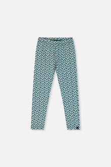 Organic Cotton Leggings Green Daisy Print - J20G60_2J258
