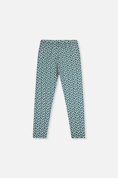 Organic Cotton Leggings Green Daisy Print - J20G60_2J258