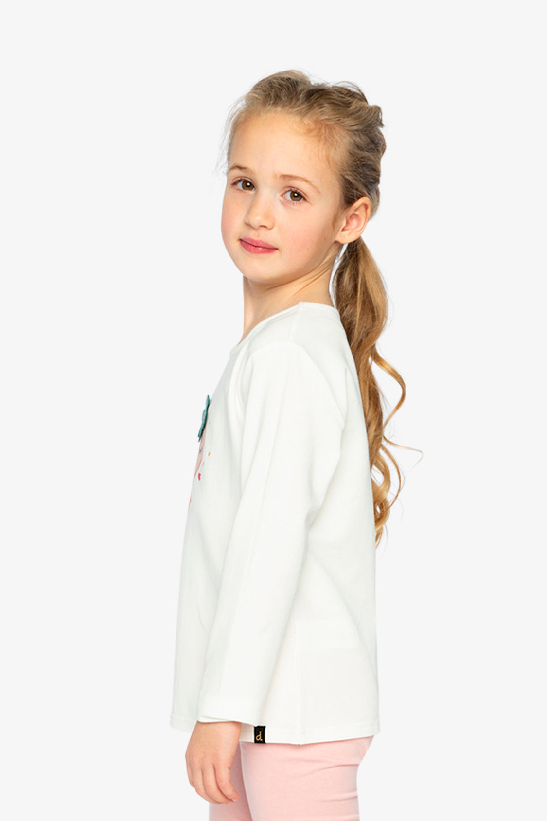 Long Sleeve Organic Cotton Strawberry T-Shirt Off White - J20G70_01010