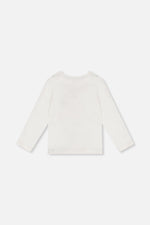 Long Sleeve Organic Cotton Strawberry T-Shirt Off White - J20G70_01010