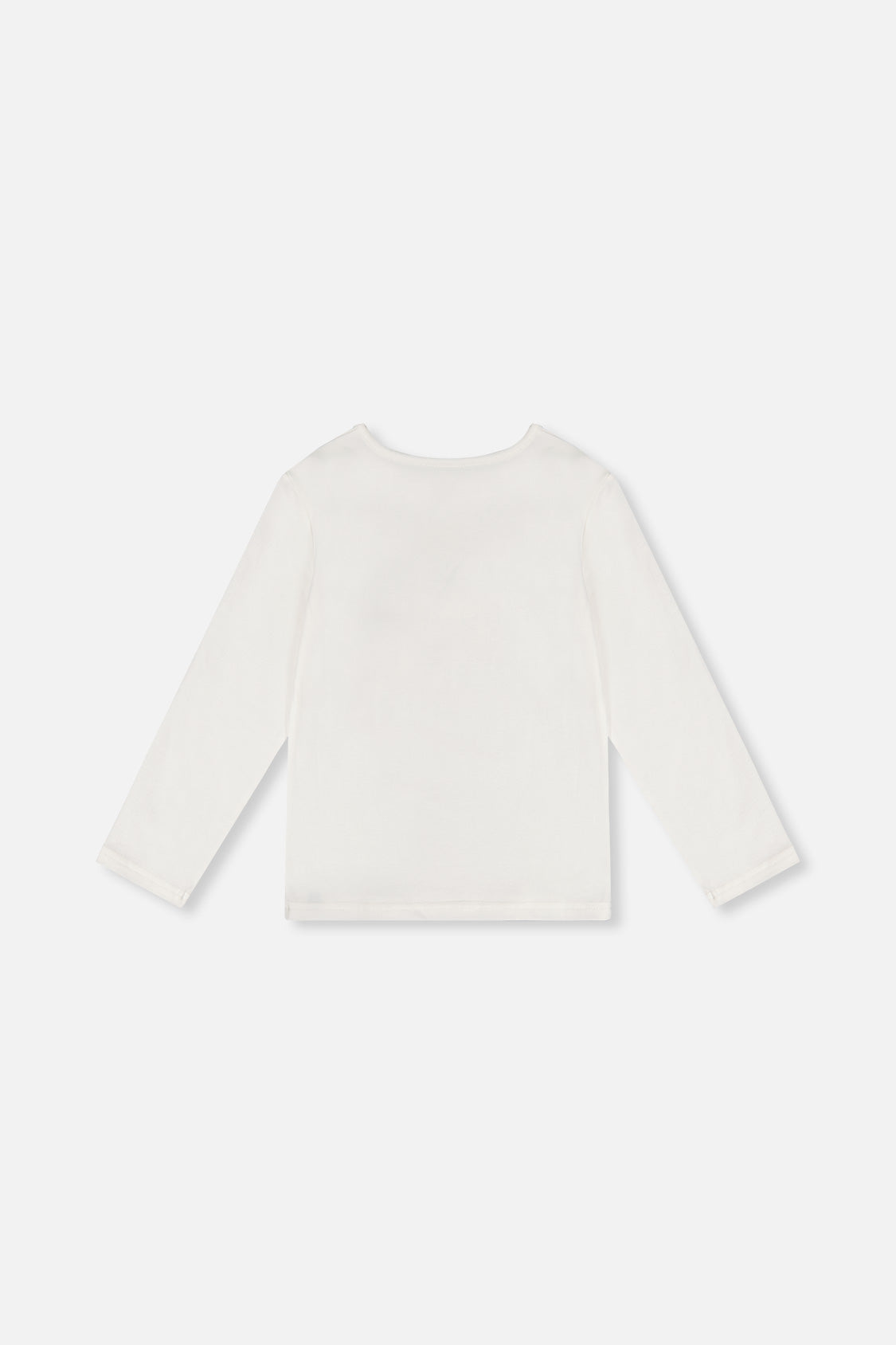 Long Sleeve Organic Cotton Strawberry T-Shirt Off White - J20G70_01010
