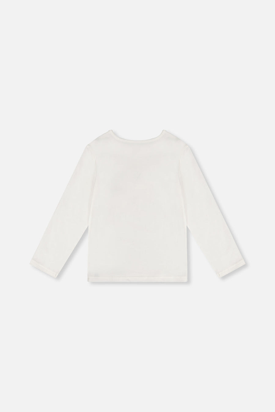 Long Sleeve Organic Cotton Strawberry T-Shirt Off White - J20G70_01010