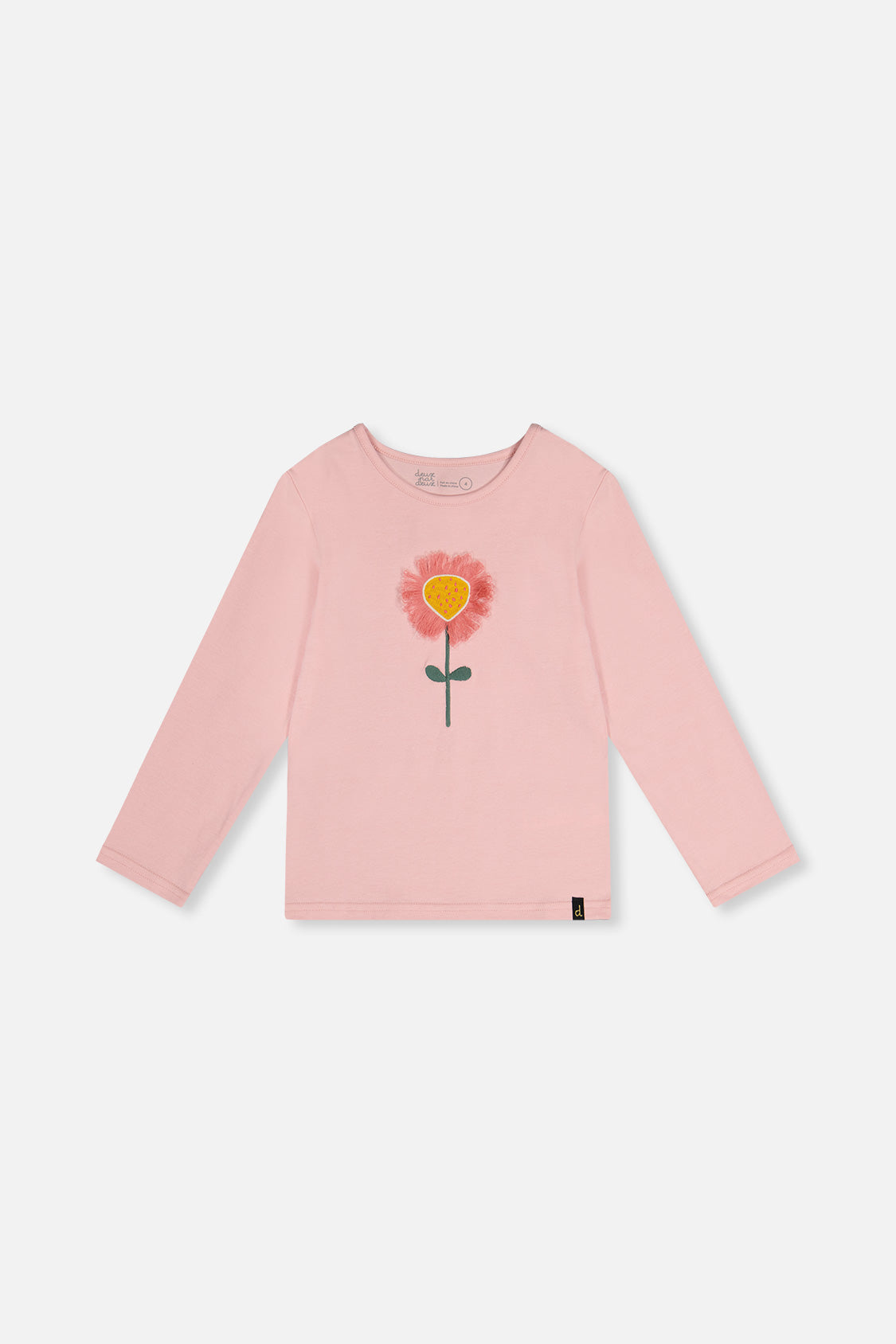 Long Sleeve Organic Cotton T-Shirt Pale Dusty Pink - J20G70_06220