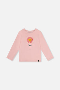 Long Sleeve Organic Cotton T-Shirt Pale Dusty Pink - J20G70_06220