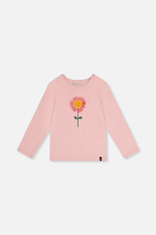 Long Sleeve Organic Cotton T-Shirt Pale Dusty Pink - J20G70_06220