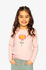 Long Sleeve Organic Cotton T-Shirt Pale Dusty Pink - J20G70_06220