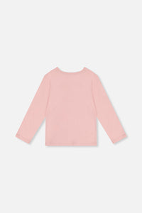 Long Sleeve Organic Cotton T-Shirt Pale Dusty Pink - J20G70_06220